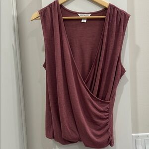 Athleta Women's Deep Red Draped Blouse